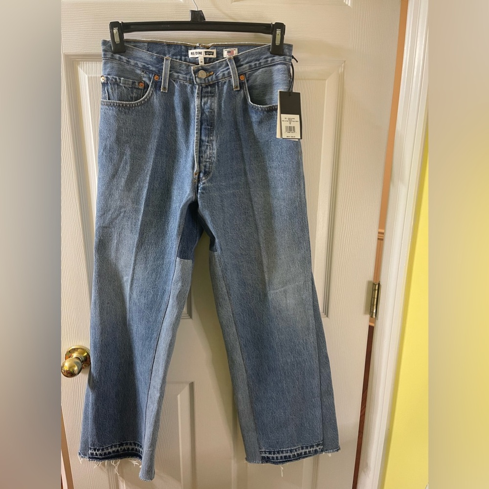 Levis Re/Done women jeans ultra‎ high rise wide size 28 NWT